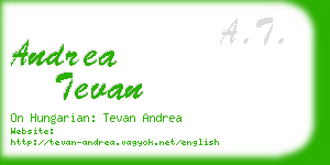 andrea tevan business card